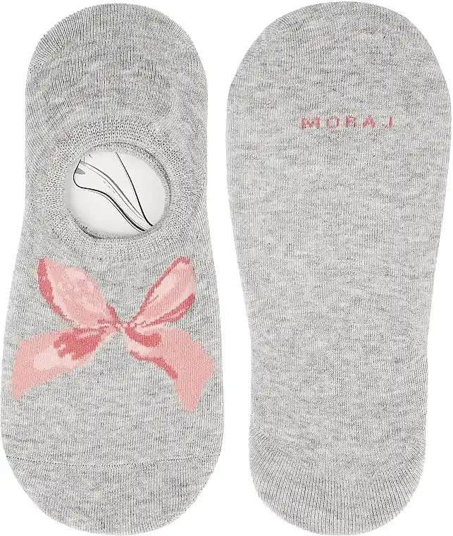 Women Low-Cut Socks with Bow, CDB200-266, grey