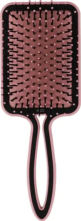 Rectangular massaging hair brush, light pink - Accessories