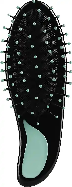 Drop-shaped hairbrush with plastic pins, 499726, light green