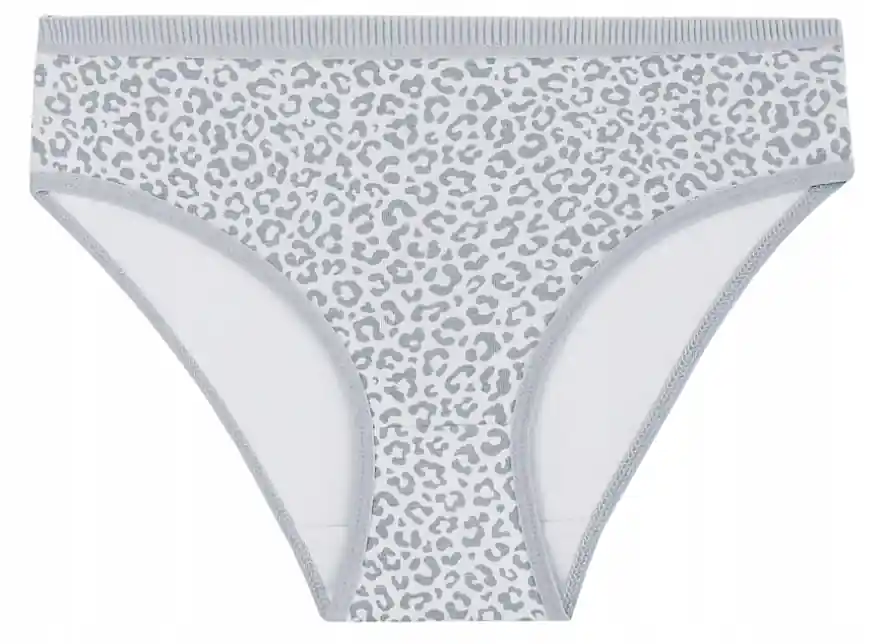 Women Mini Bikini Panties with Leopard Print, grey - Clothes