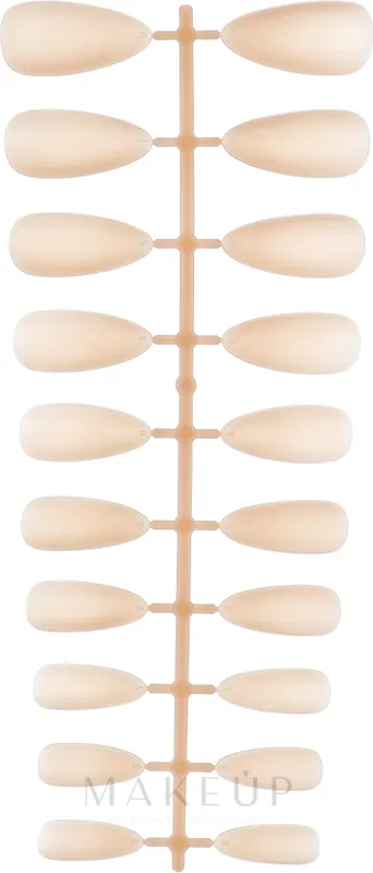 Medium Soluble Gel Tips, beige, almonds - Nails