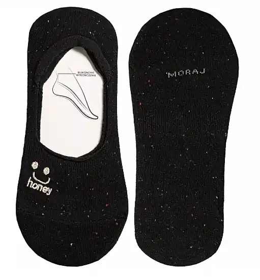 Women's no-show socks, black