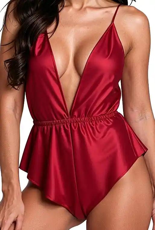 Women Bodysuit, burgundy - Clothes