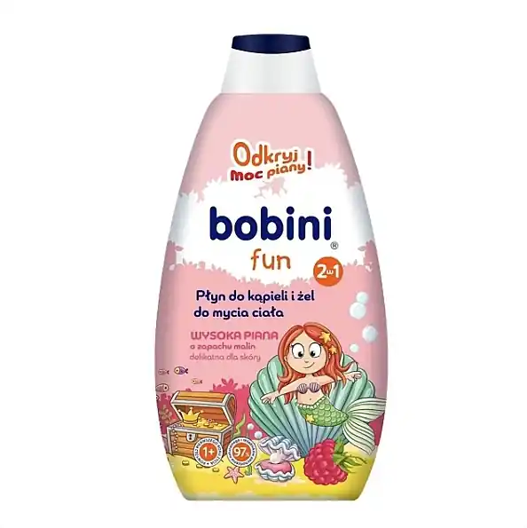 Raspberry-scented bath and body wash, mermaid