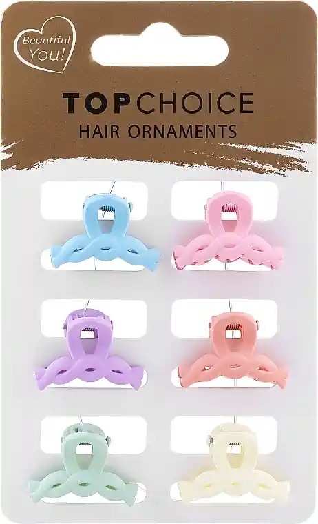 Hair Clip Set 20704, Pack of 6, Option 1 - Accessories