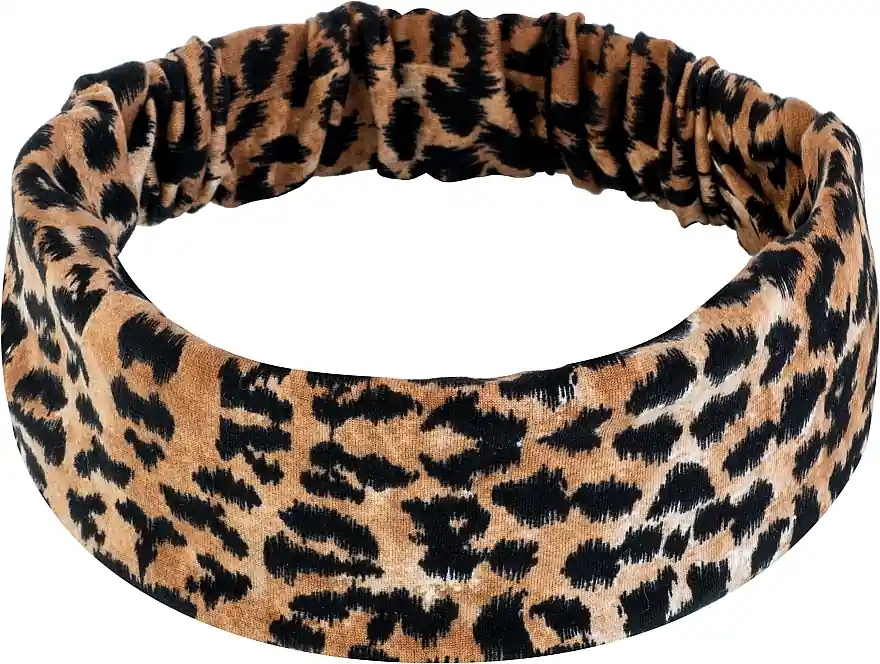 Headband "Knit Fashion Classic", straight, red leopard - Accessories