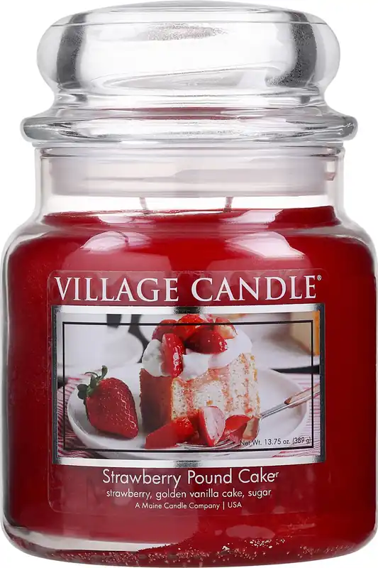 Scented Candle in Jar "Strawberry Pie" - Bath and Body