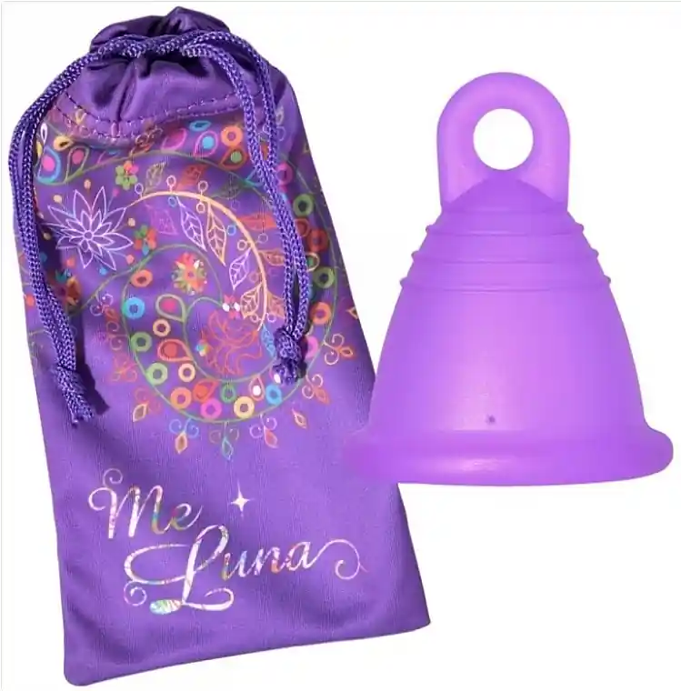 Menstrual Cup with Ring, S-size, purple