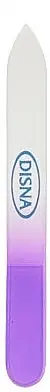 Glass Nail File, 9 cm, white and purple - Accessories