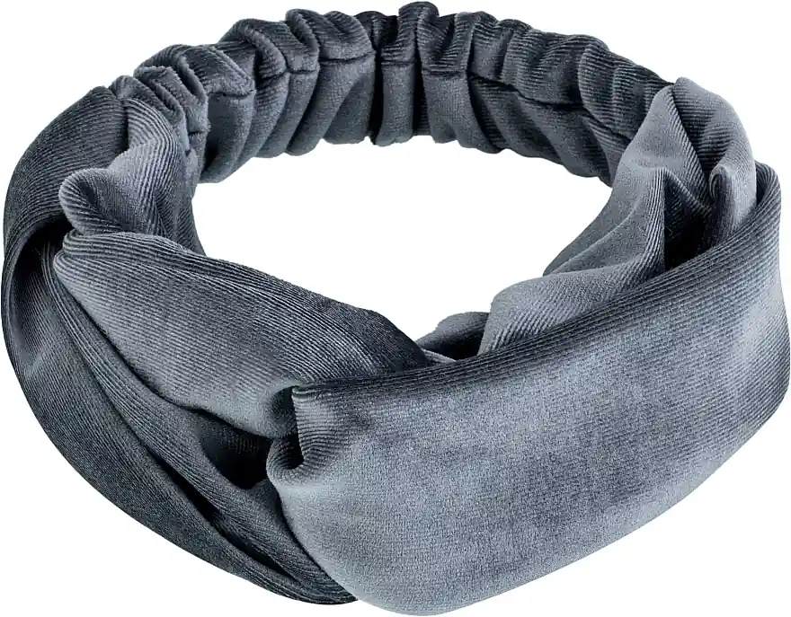 Velour Twist Headband, grey - Accessories