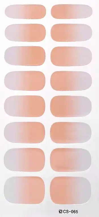 Decorative Gel Nail Stickers, Beige - Nails