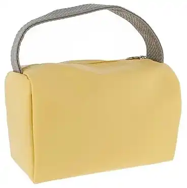 Cosmetic Bag, yellow with grey strap - Accessories