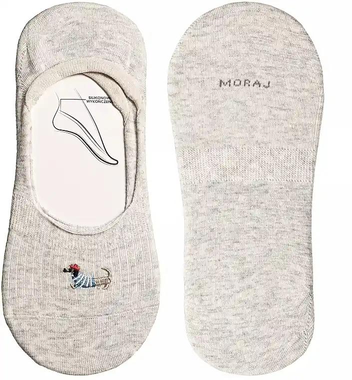 Women's No-Show Socks CDB201-015, Light Gray