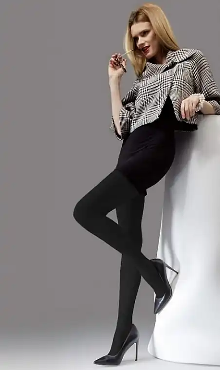 Microfiber Tights 'NADJA 3D' 40 Den, navy - Clothes