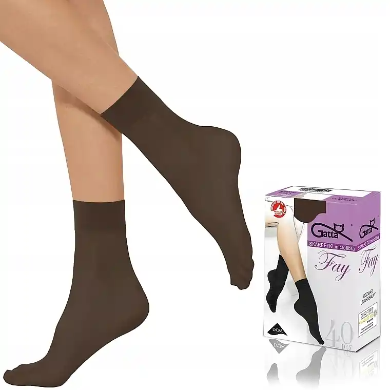 Fay Lar Women Socks, 40 Den, moka - Clothes