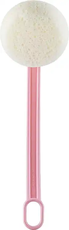 Bath Sponge, white with pink handle - Accessories