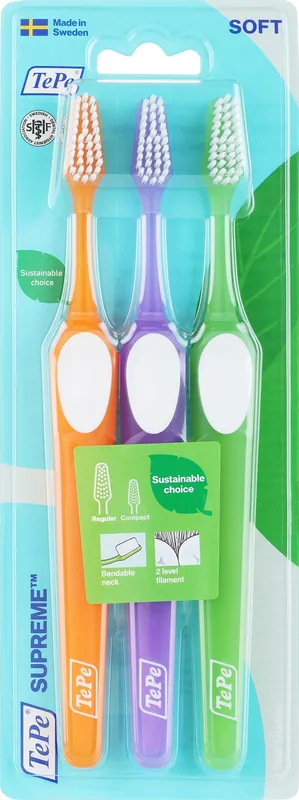 Toothbrush Set, orange+purple+green - Bath and Body