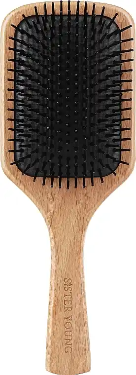 Wooden Hair Brush with Synthetic Bristles - Accessories