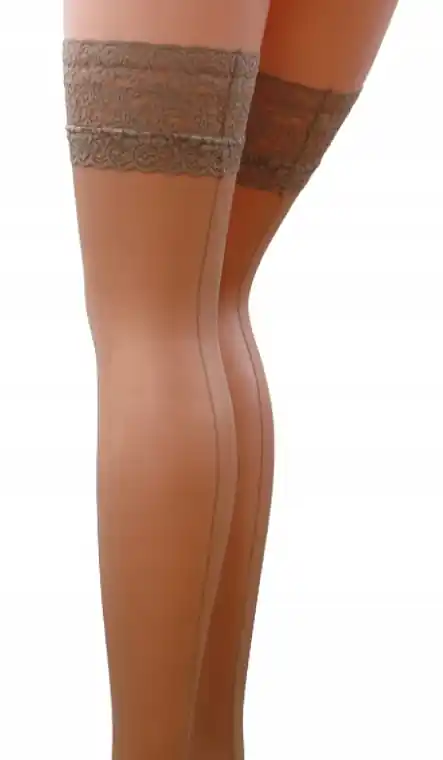 Stockings with Seam ST022, 17 Den, visone - Clothes