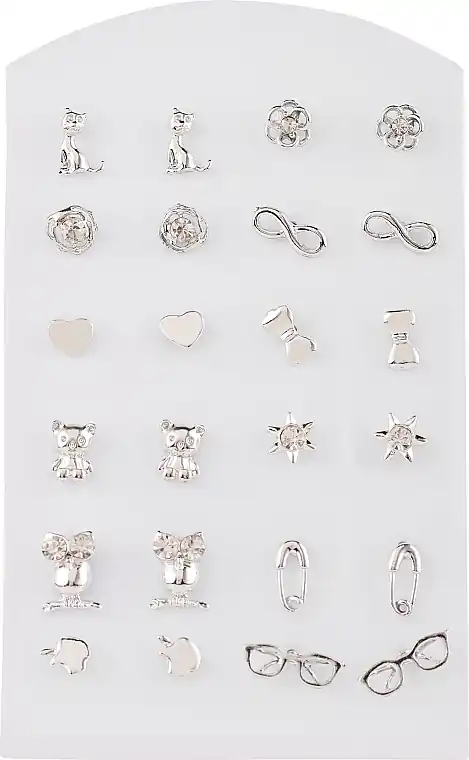 Cubic Zirconia Stud Earrings, 6434, variant 5 - Costume jewelry