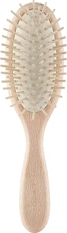 Hair Brush with Wooden Teeth, large - Accessories