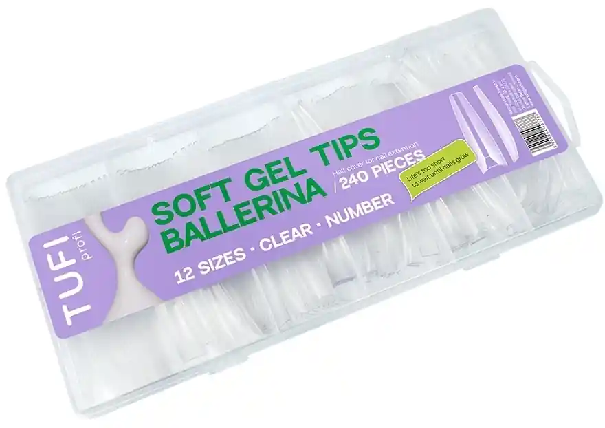 Ballerina Gel Tips, transparent, 240 pcs. - Nails