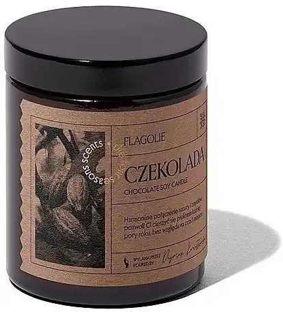 Chocolate Scented Candle with Cap - Bath and Body