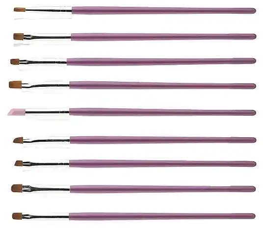 Manicure Brush Set, 9 pcs. - Accessories