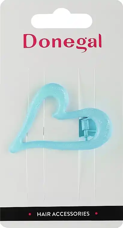 Hair clip, FA-5626, blue heart
