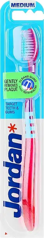 Medium Toothbrush Target, pink with blue - Bath and Body