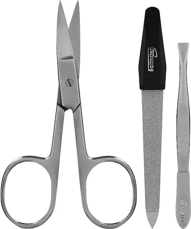 Manicure Set, 3 tools, 162/C, black - Accessories