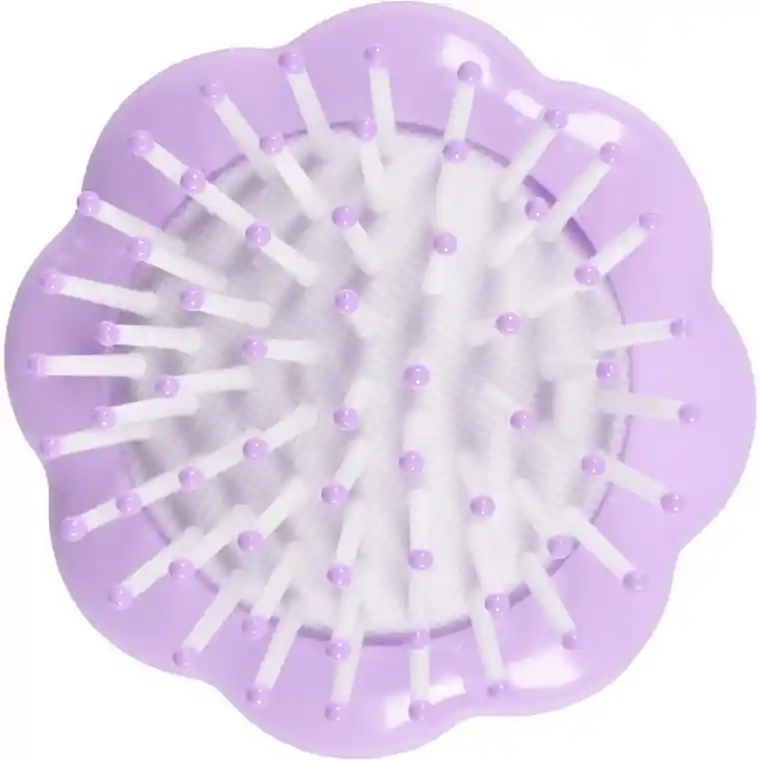 Flower-Shaped Hair Brush, 2267, purple