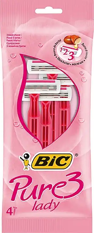Pure 3 Lady Shaving Razor, pink, 4 pcs - Bath and Body