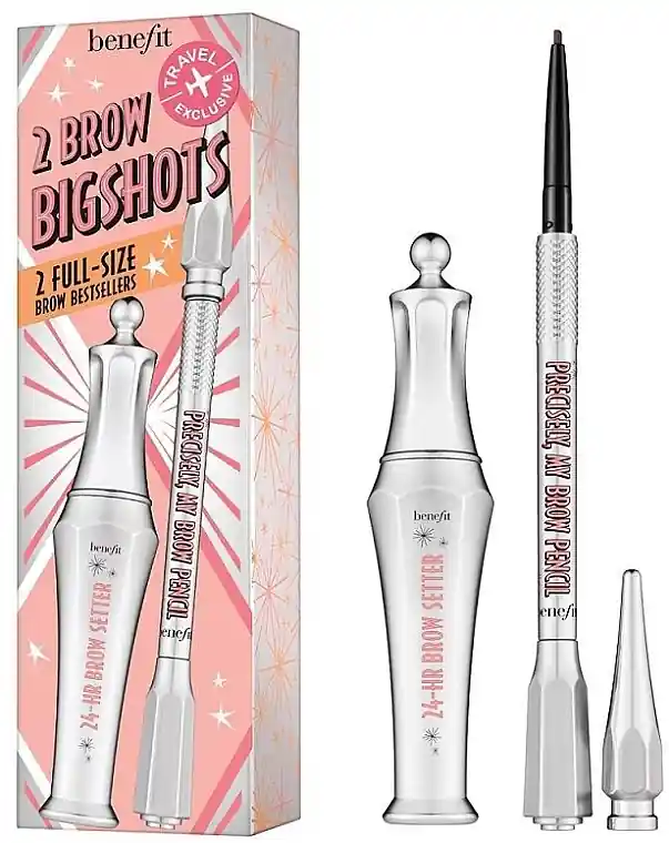 Benefit 2 Brow Bigshots Precisely 24H Brow Setter Duo (brow/pen/0.08g + brow/gel/7ml) - Makeup