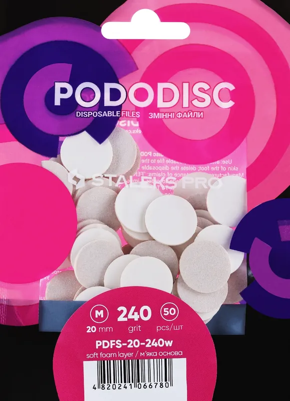 Pododisc M Refills, 240 grit, on soft base - Accessories