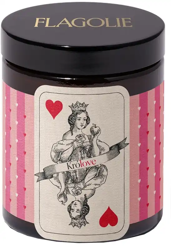 Krolove Soy Candle with Jasmine & Caramel Scent - Bath and Body