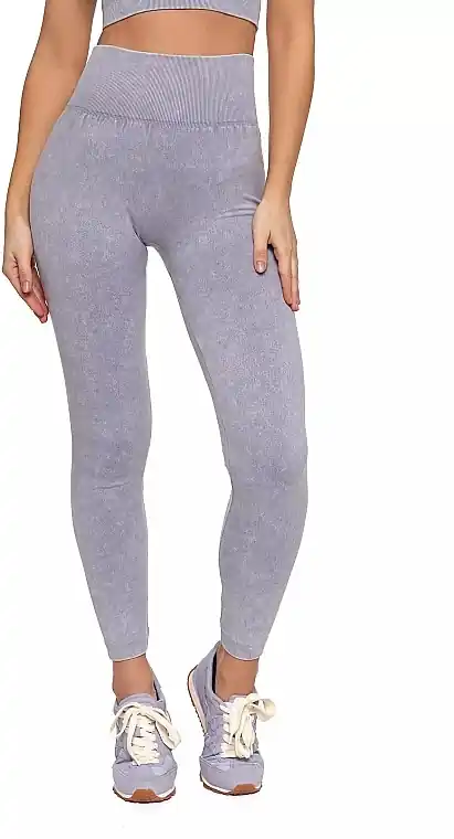 Women's seamless high-waisted leggings, RDL2200-013, grey