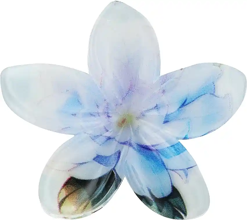 Hair Clip, FA-5745, Blue Flower Pattern