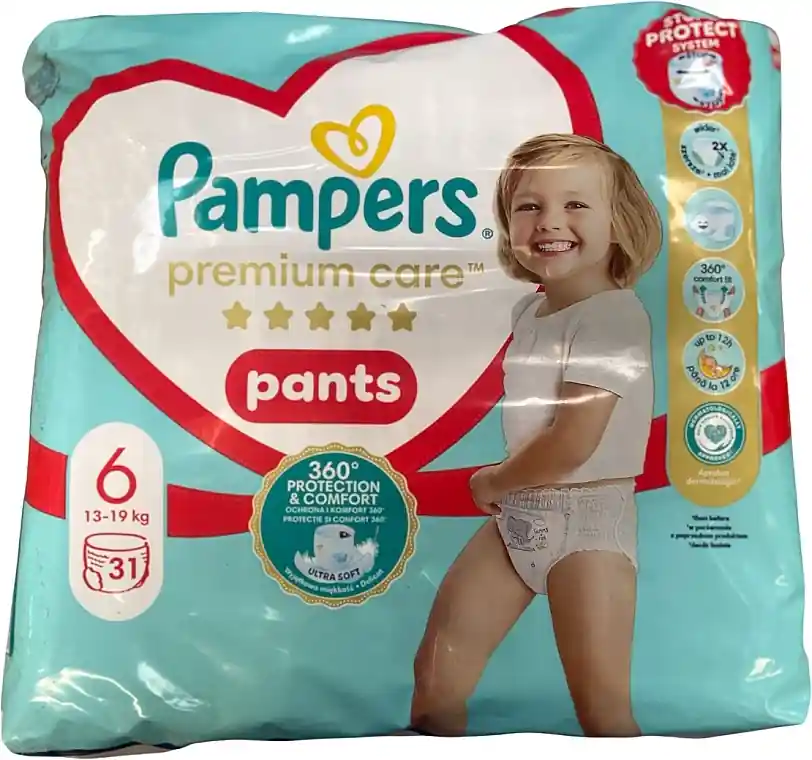 Premium Care Diaper Pants, extra large 6 (13-19 kg), 31 pcs.