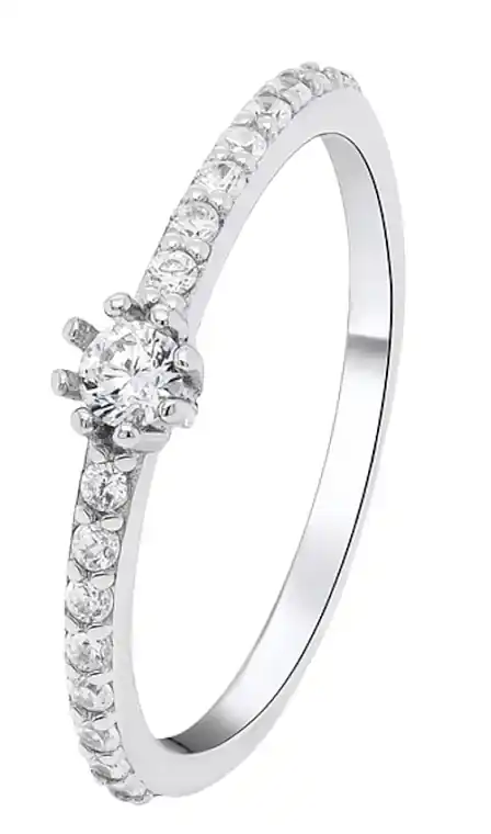 Silver Ring with Zircons - Costume jewelry