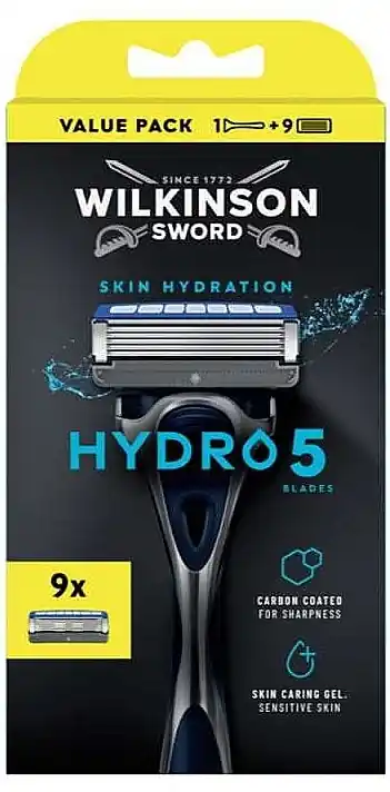 Razor with 9 Replaceable Cassettes - Men