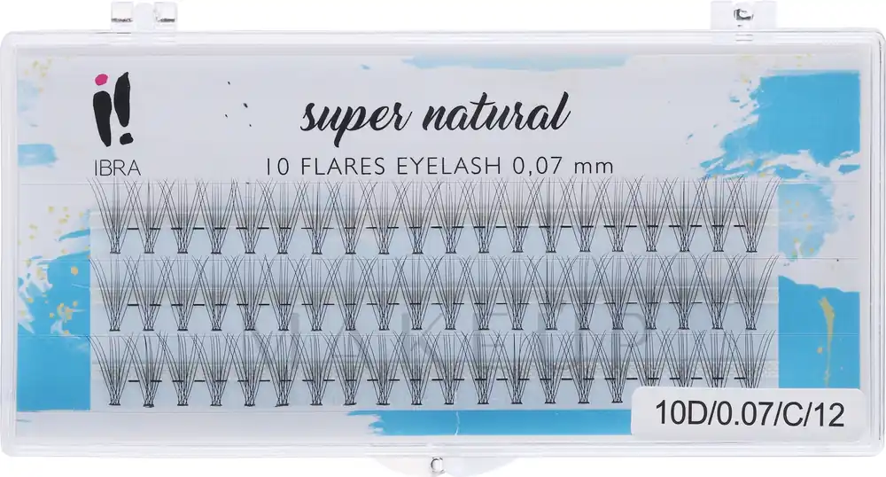 Ibra 10 Flares Eyelash Knot Free Naturals C 0,07 12MM - Makeup
