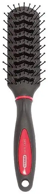 Square Hair Brush, 24 cm, red - Accessories