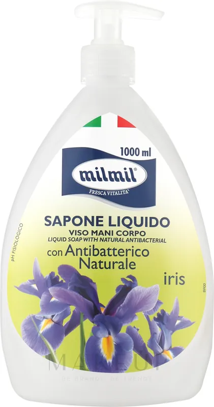 Antibacterial Iris Liquid Soap, with dispenser - Bath and Body