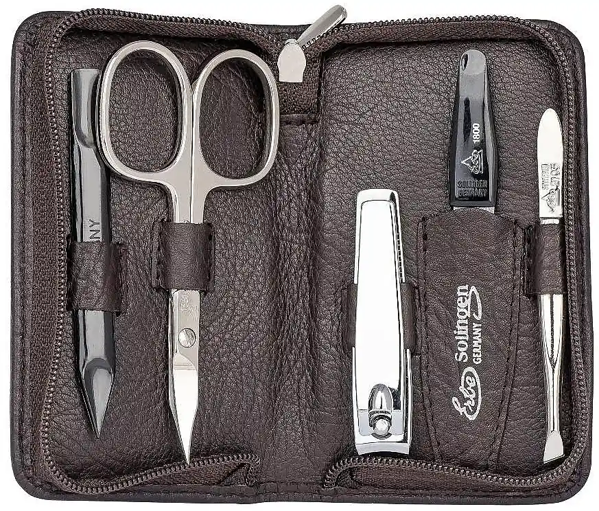 Manicure Kit 'Siena', brown, 5 items - Accessories