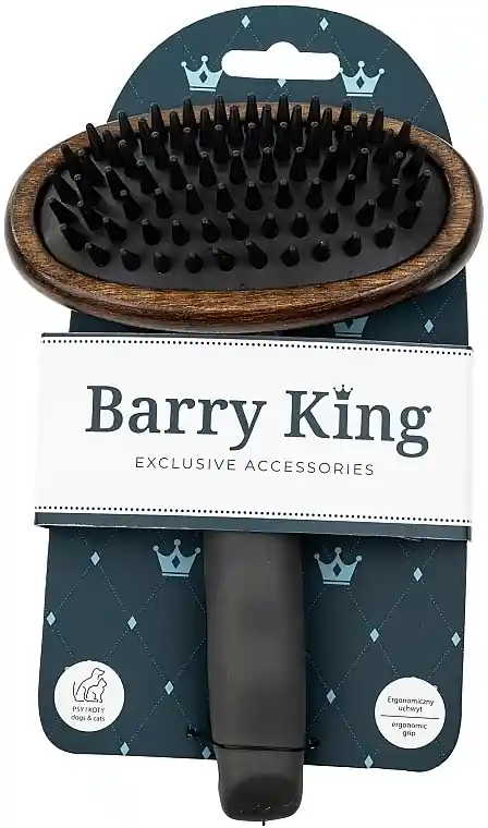 Thermoplastic Rubber and Wood Brush for Poodles, 12.6 x 18.7 cm - BarryKing