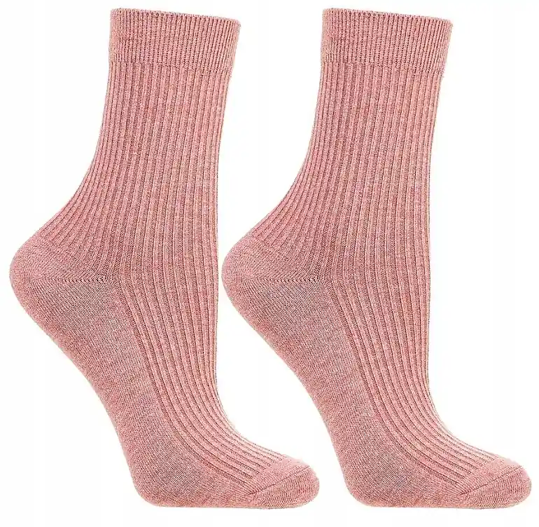 Women's high socks, coral - Clothes
