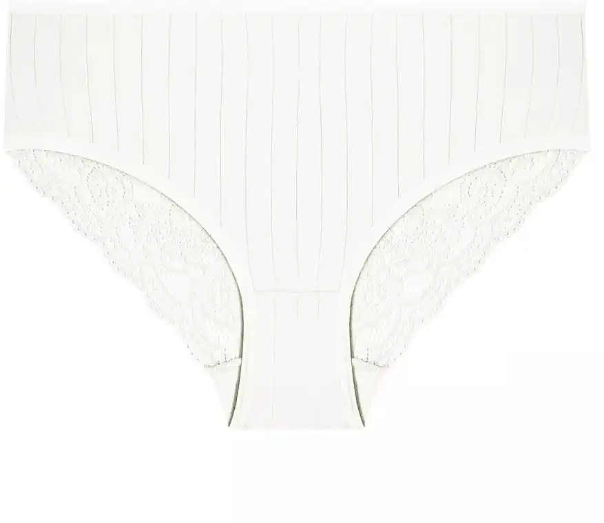 Women's lace bikini panties, off-white