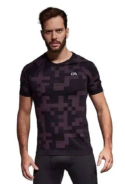 Men T-Shirt 'Breeze 01', black/violet