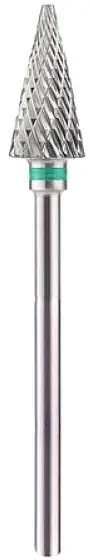 Left-Handed Manicure Bit "Small Cone" WG029, Carbide, Green